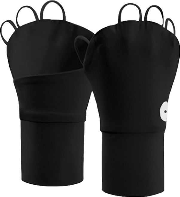 고로브이조이 GO LOVE JOY 골프 냉감 손등 토시 양손세트, 블랙, 1세트