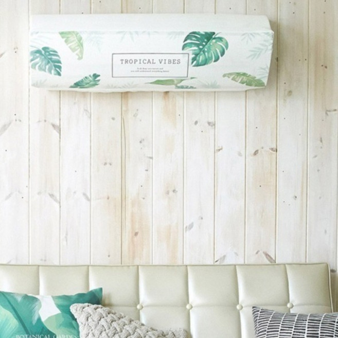 쁘리엘르 보타닉 스판 벽걸이 에어컨커버 삼각, 그린