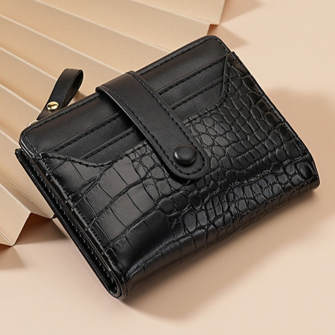 골드팡 여성용 크로커 컬러 데일리 지갑