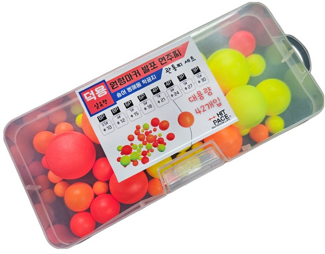 히트페이스 원형 마커 발포 연주찌 세트 덕용, 혼합색상, 1세트