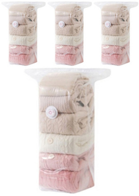 솔브리빙 펌프 없이 눌러쓰는 3D 압축 파우치, 1개, 4개입