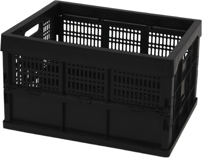 리빙스마일 접이식 다용도 대용량 폴딩박스, 블랙, 1개