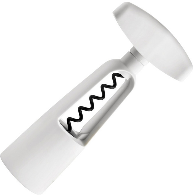 GHIDINI 簡約螺旋開酒器, 1個, 白色