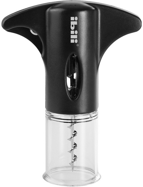 ibili T型螺旋開酒器, 1個, 黑色