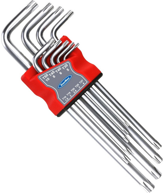 스탠맨 대형 별비트 L 렌치 9종 세트, 1세트