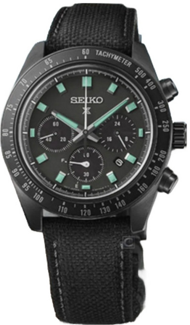 SEIKO 精工 Prospex SPEEDTIMER 黑潮夜視太陽能計時尼龍腕錶 SSC923P1/V192-0AH0C