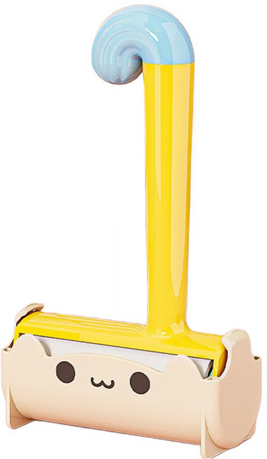 골드팡 고양이 꼬리 먼지 털 제거 돌돌이 롤러 캣 옐로우, 1개