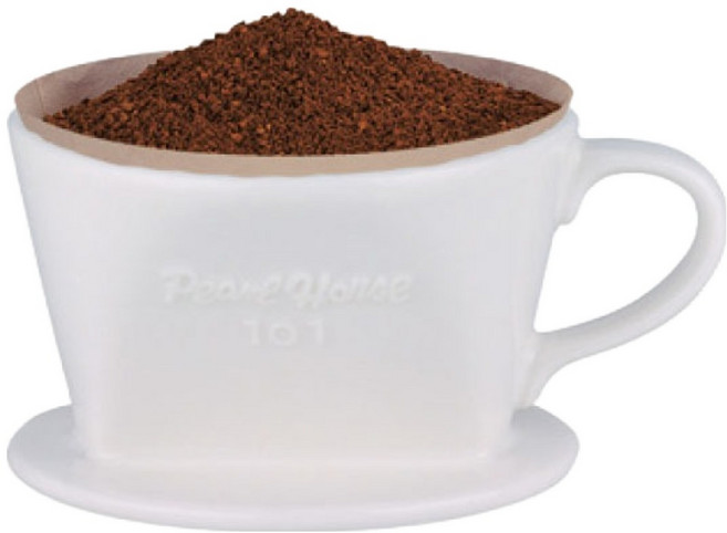 Pearl Horse 寶馬 滴漏式陶瓷咖啡濾器 1~2人用 JA-001-101-C 白色, 1個, 滴漏式咖啡濾器, 300ml