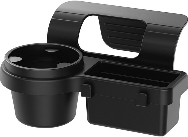 808 차량용 다용도 수납 트레이 휴대폰 거치대 컵홀더, 1개, 블랙