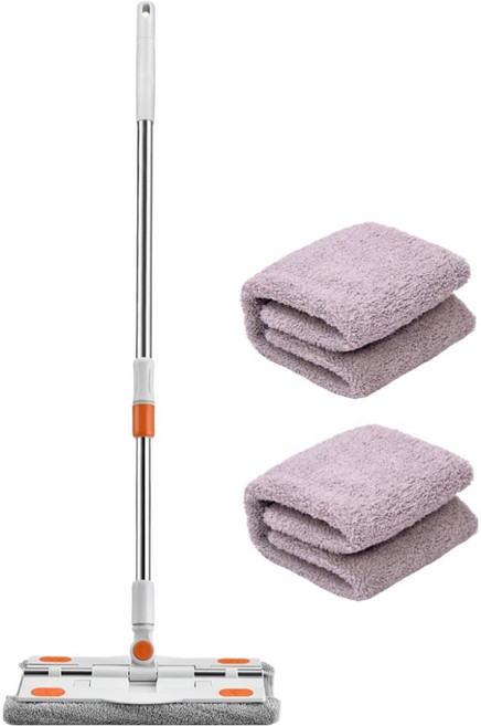 오코로 다용도 올인원 청소포 겸용 밀대걸레 + 극세사 걸레 2p 세트, 1세트