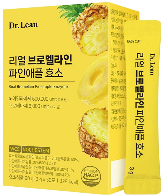 닥터린 리얼 브로멜라인 파인애플 효소 30p, 90g, 1개