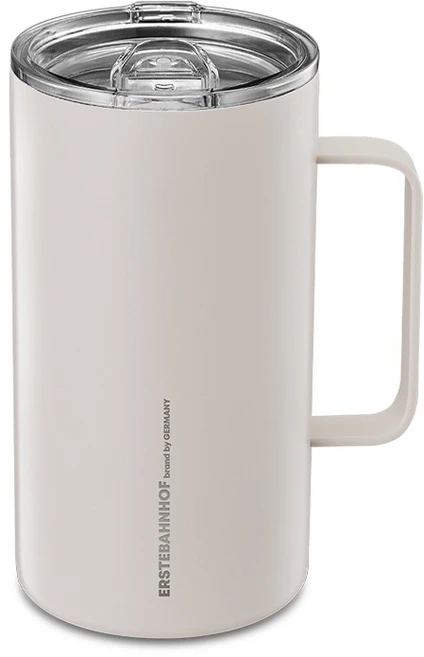 에스테반호프 리넥스 텀블러 700ml 1개 바닐라 베이지 보온/보냉가능 손잡이 세척 가능 스테인리스 전자레인지 사용 금지 본품 물 8.5 x 16.5 cm 취급 주의 공용 - 쿠팡