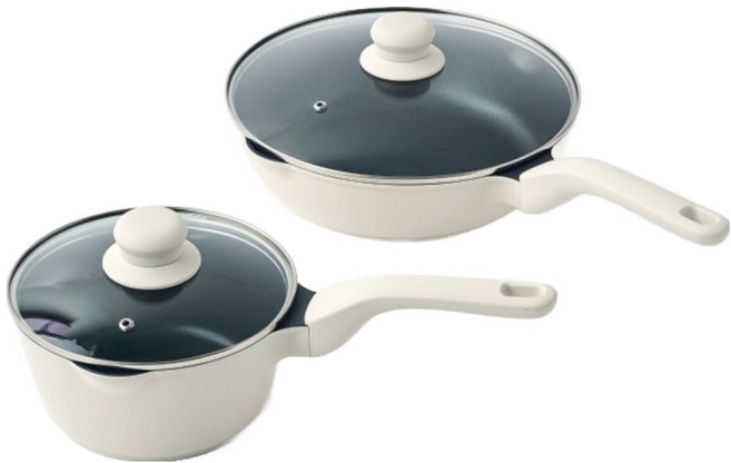 모던하우스 손이 자주가는 인덕션겸용 냄비 + 웍 세트, 아이보리, 냄비 + 웍 + 뚜껑2p, 1세트