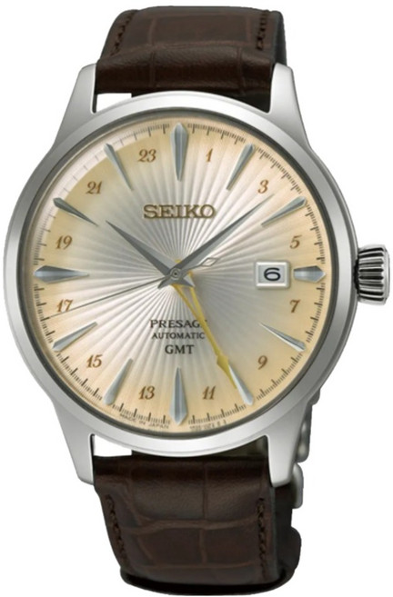 SEIKO 精工 PRESAGE GMT 金面調酒師機械錶 SSK041J1/4R34-00J0J
