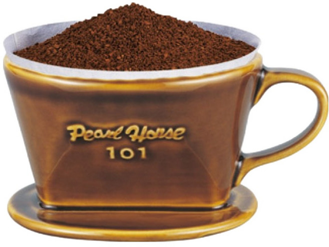 Pearl Horse 寶馬 滴漏式陶瓷咖啡濾器 1~2人用 JA-001-101-C 咖色, 滴漏式咖啡濾器, 1個, 300ml