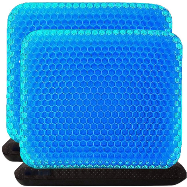 모나홈 실리콘 벌집 쿨방석 2p + 논슬립커버 2p 세트