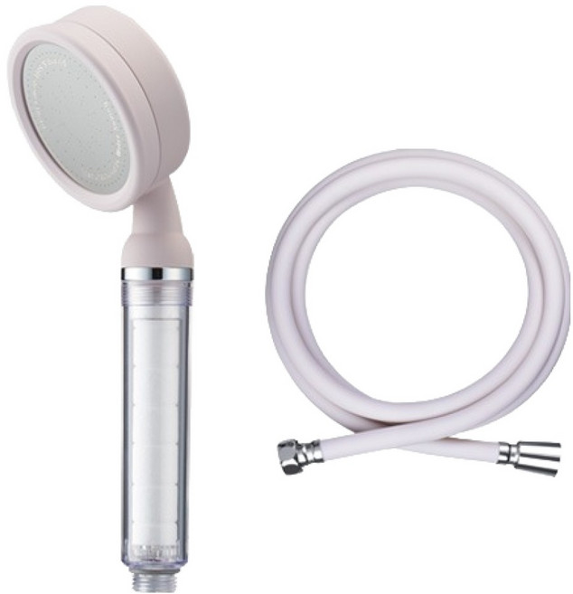 닥터워터 톤앤샤워 필터 샤워 헤드 + 호스 세트 1.5m, 라일락그레이, 1세트