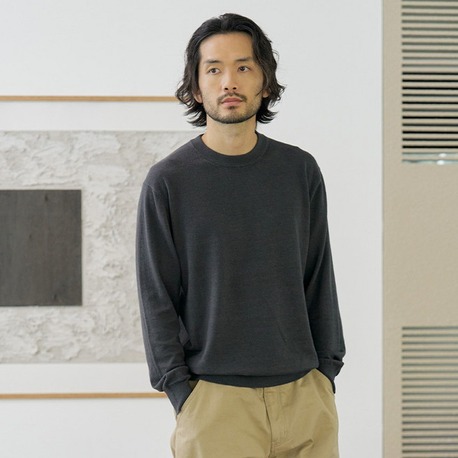 MANNERGRAM 男士圓領長袖針織衫