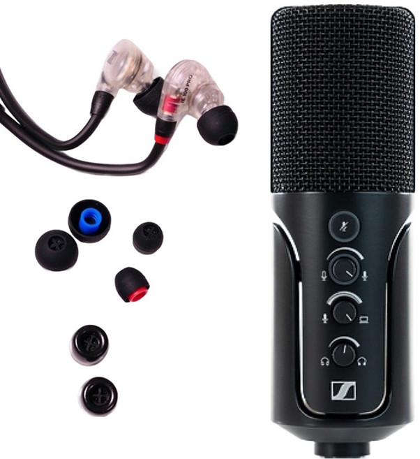 SENNHEISER Profile USB 麥克風 + IE 100 PRO 耳機 Wired 入耳式 Streaming Set 黑色 透明色 紅色 IE 100 PRO