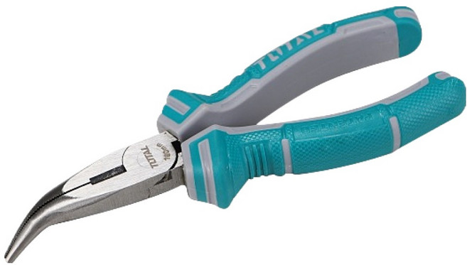 토탈툴스 공구 롱노우즈 마루펜치 곡형 6 160mm THT1466P, 1개