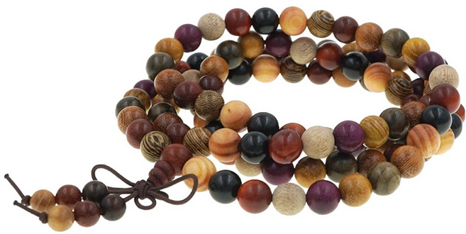 喜緣玉品 多寶檀木吉祥108顆念佛珠 8mm, 1個, 木頭色