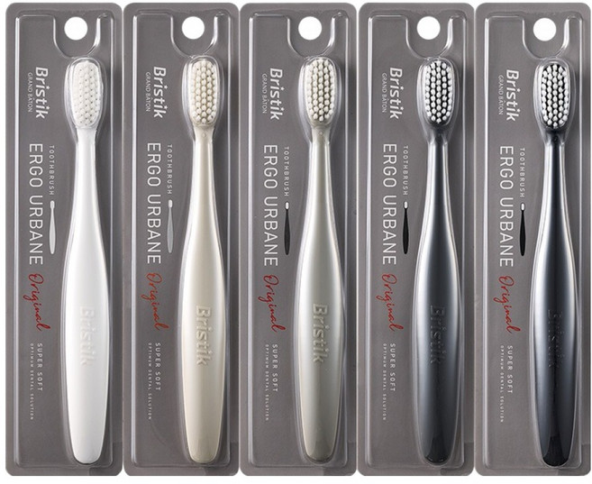 브리스틱 에르고 오리지널 성인 칫솔 5개입, 1세트