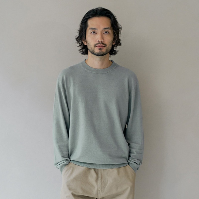 매너그램 남성용 라운드 긴팔 니트