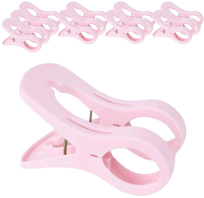 위드홈 이중 이불 빨래집게 대형, pink, 10개