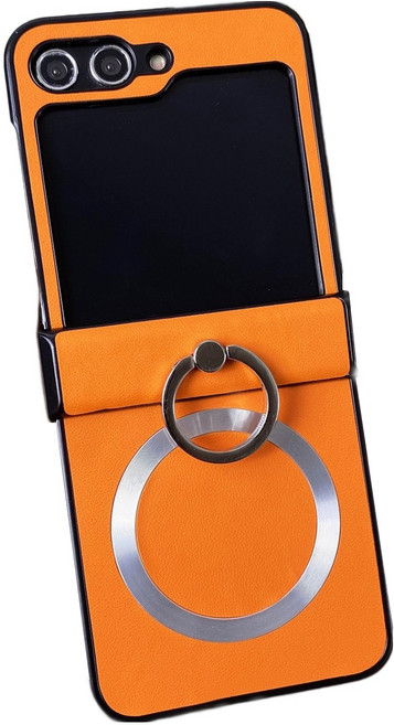 레벤픽 맥세이프 힌지보호 가죽 휴대폰 케이스