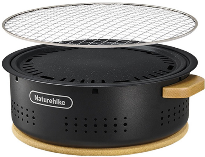Naturehike 挪客 墨煙桌面圓形燒烤爐, 1個