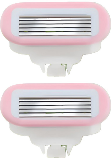 마켓링 여성용 다양한 면도기 면도날 핑크, 2개, 1개입