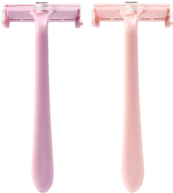 마켓링 여성용 편리한 면도기 퍼플 + 핑크 세트, 1세트
