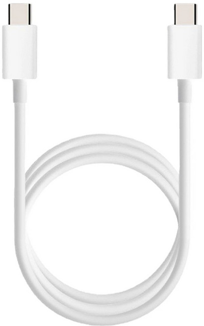 小麥購物 雙Type-C數據線 100W L1364, 100cm, 1個, 白色