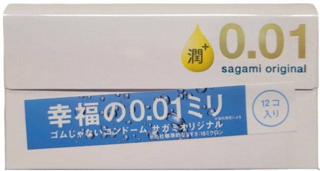 sagami original 相模元祖 001 極潤裝衛生套, 12片, 1盒