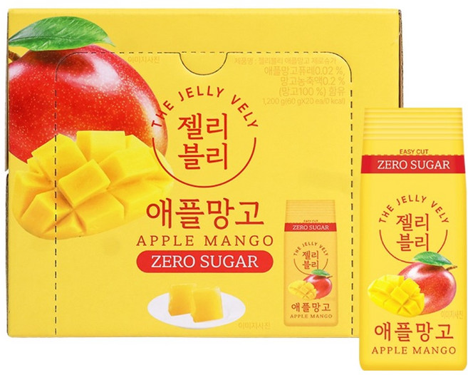 젤리블리 제로슈가 젤리 애플망고 20개입, 1개, 1.2kg