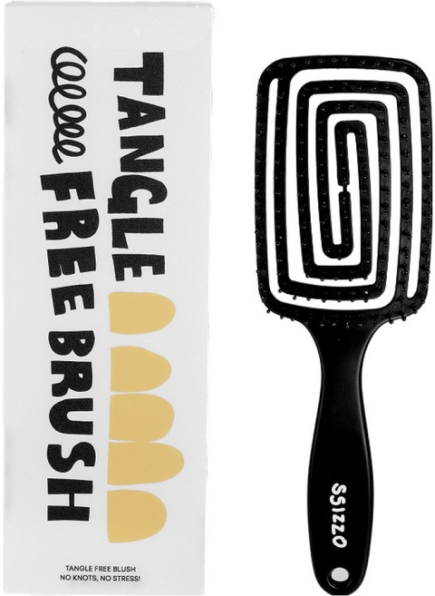 씨조 엉킴방지 뿌리 볼륨 헤어 빗, 1개, 블랙