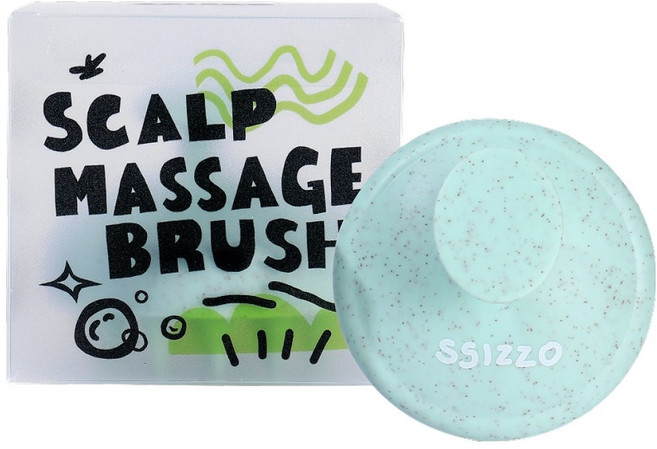 씨조 두피 샴푸 브러쉬 빗, 1개, 그린