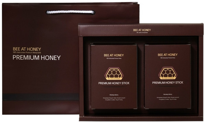비엣꿀 야생화 꿀 스틱 60p 선물세트, 600g, 1세트