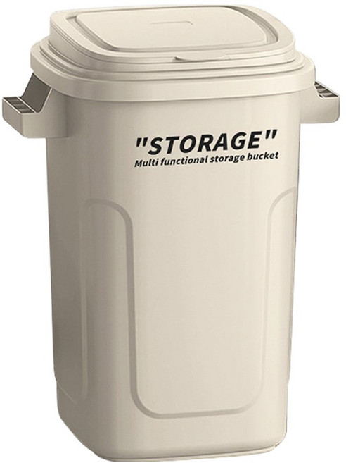 工業風資源回收垃圾桶, 奶油白