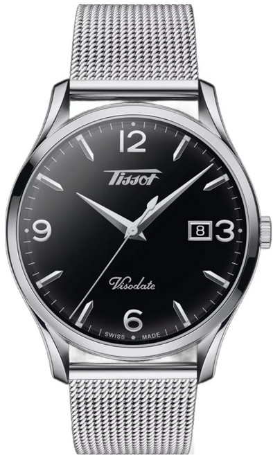 TISSOT 天梭 黑面米蘭男錶 40mm