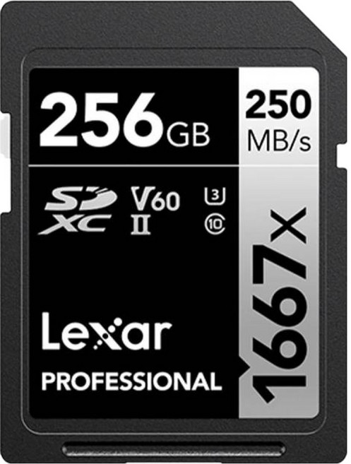 Lexar 雷克沙 SILVER 系列 Professional 1667x SDXCTM UHS-II, 256GB, 1個