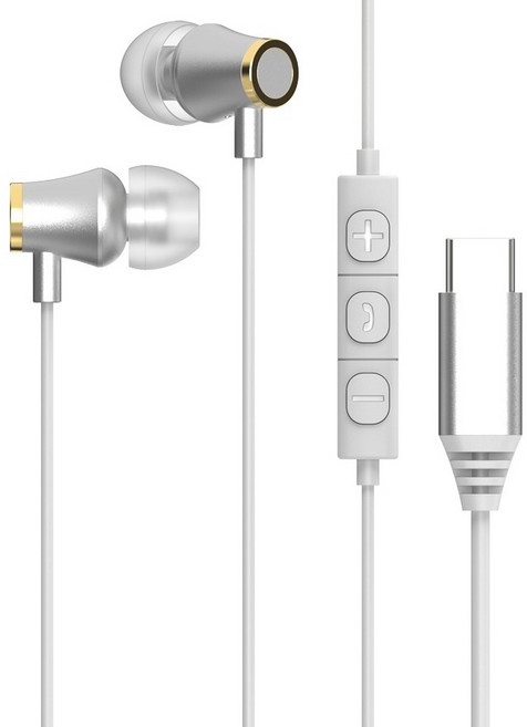 아이리버 C타입 노이즈캔슬링 알루미늄 유선 이어폰, ICP-G509, 화이트