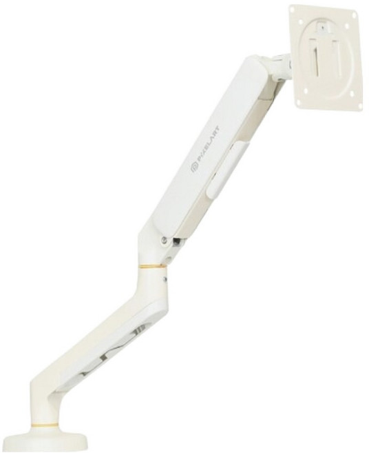 픽셀아트 스탠디아 싱글 모니터암 거치대 A100, 화이트, 1개