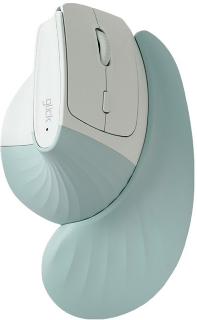 지클릭커 오피스프로 버티컬 도톰스콘 무소음 블루투스 무선 마우스, 그린, OP85