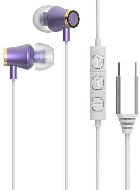 아이리버 C타입 노이즈캔슬링 알루미늄 유선 이어폰 ICP-G509 퍼플 패시브노이즈캔슬링(PNC)