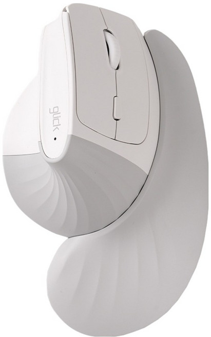 지클릭커 오피스프로 버티컬 도톰스콘 무소음 블루투스 무선 마우스, 화이트, OP85