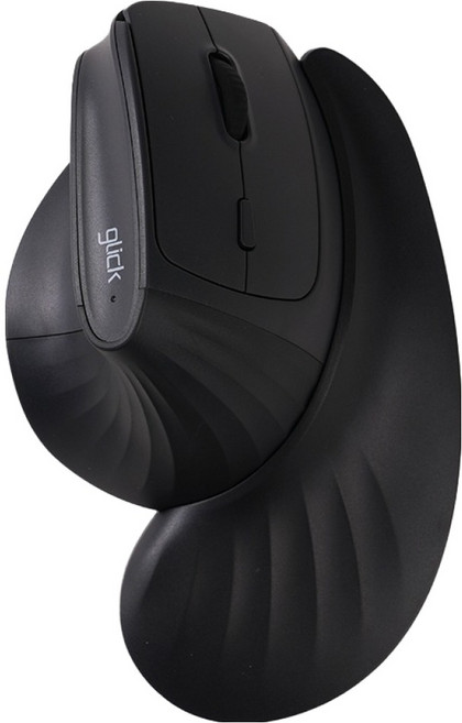 지클릭커 오피스프로 버티컬 도톰스콘 무소음 블루투스 무선 마우스, 블랙, OP85