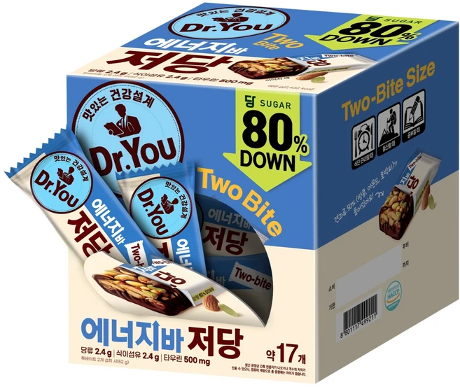 닥터유 투바이트 에너지바 저당, 468g, 1개 - 쿠팡
