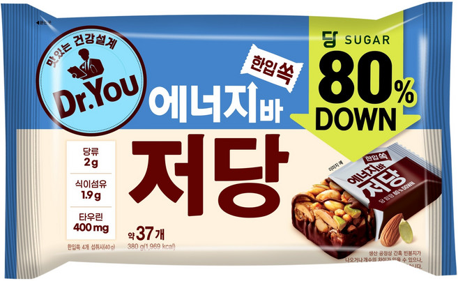 닥터유 한입쏙 에너지바 저당, 380g, 1개