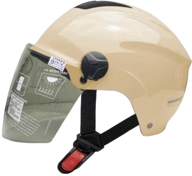 EVO 半罩式雪帽款安全帽 附長鏡片, 奶茶色